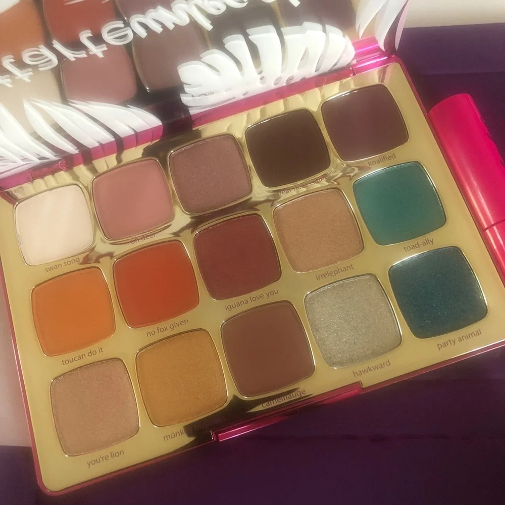 TARTE Unleashed Animal-inspired Large Pan Eyeshadow Palette Mascara $39 NIB